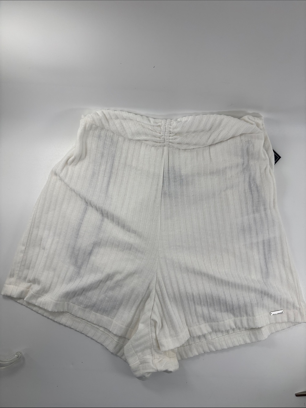 Volcom White Ribbed Crossback One-Piece Romper xs - Picture 4 of 7